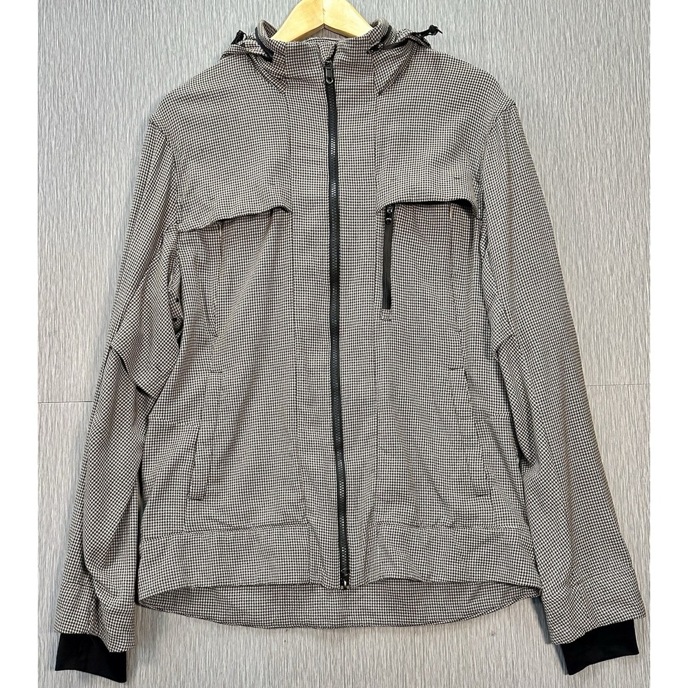 Lululemon Men's Relay Jacket Zip-Up Hoodie Houndstooth Twill Mens Large?